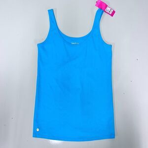 Lilly Pulitzer NWT Halee Tank Top Seabreeze Blue Size Large NWT
